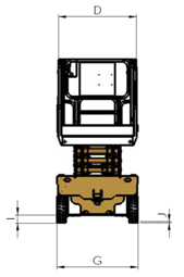 Χάλυβα μίνι ψαλιδιού πίνακας ανελκυστήρων ψαλιδιού ανελκυστήρων με δυνατότητα επέκτασης πορτοκαλής υδραυλικός
